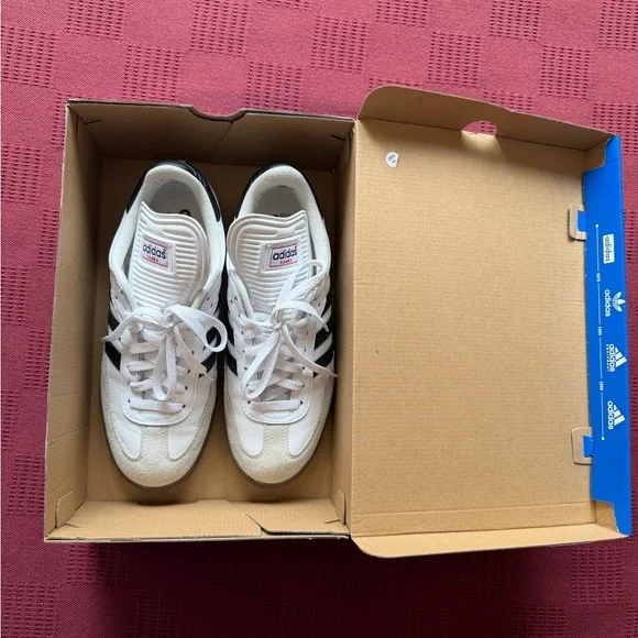 Adidas Samba White Sneaker Shoes Size 9 - Picture 10 of 11
